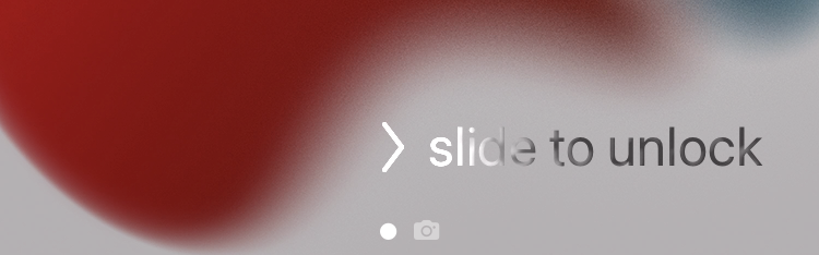 slide to unlock following the finger