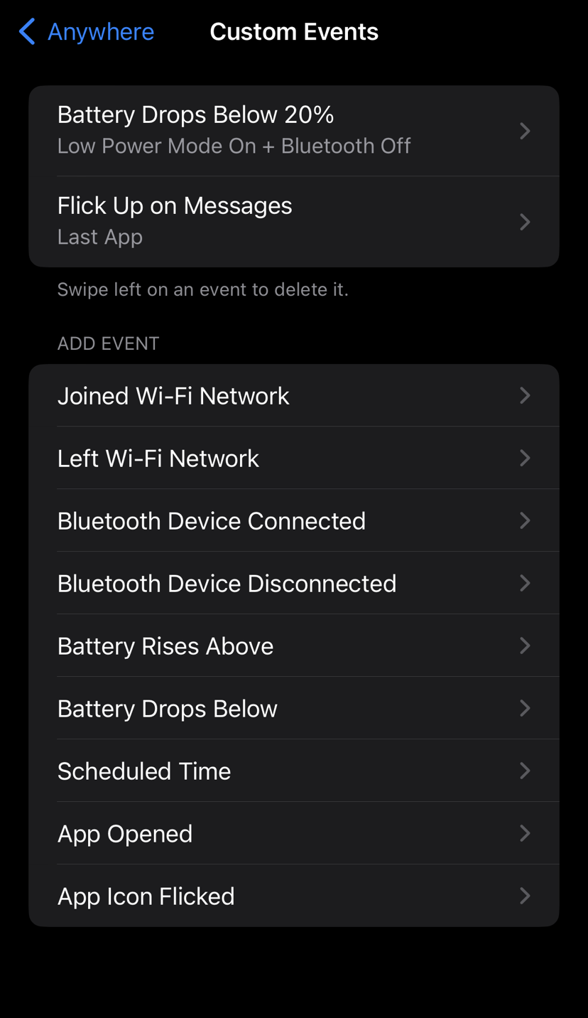 Custom events